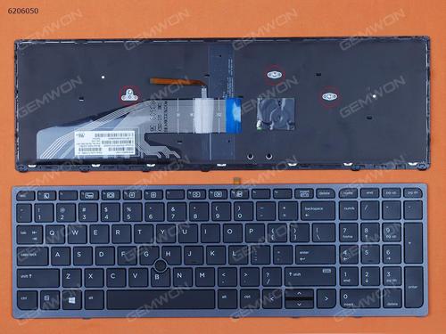 מקלדת למחשב נייד HP Zbook 15 g3 17 g3 Backlit אייג' פי