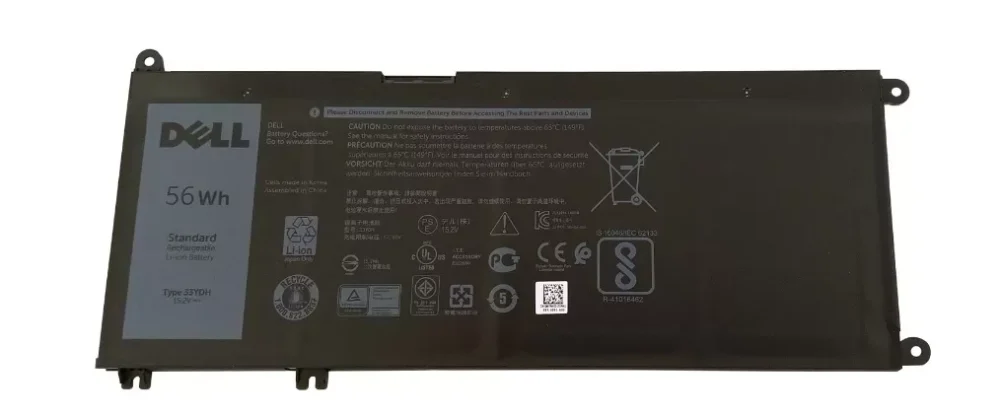 סוללה פנימית Dell 33YDH 15.2V 56Wh למחשבי Inspiron ו-Vostro