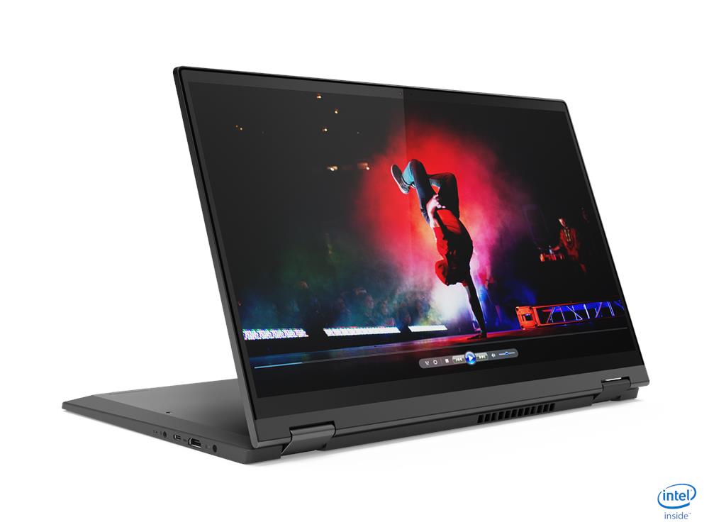 Lenovo IdeaPad Flex 5 15ITL05 במצב סטנד — צפייה בתוכן על מסך 15.6 אינץ'